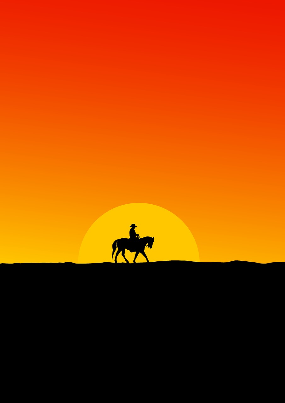 cowboys, sunset, horse-2277376.jpg